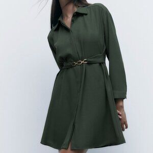 Belted 70s-style Dress